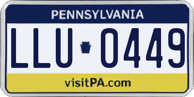 PA license plate LLU0449
