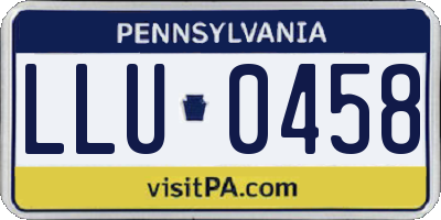 PA license plate LLU0458