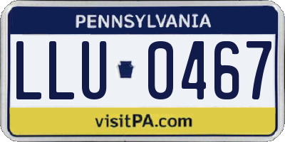 PA license plate LLU0467