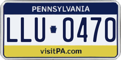 PA license plate LLU0470