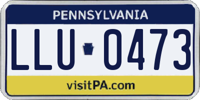 PA license plate LLU0473