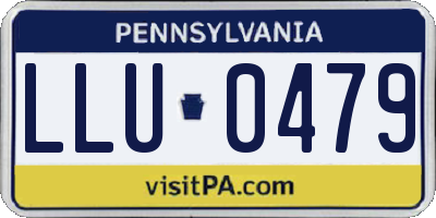 PA license plate LLU0479