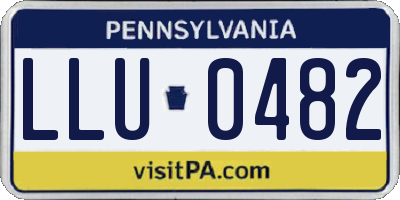 PA license plate LLU0482