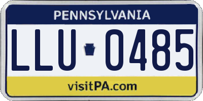 PA license plate LLU0485
