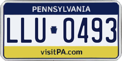 PA license plate LLU0493
