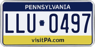 PA license plate LLU0497