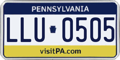 PA license plate LLU0505