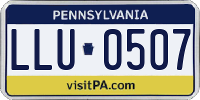 PA license plate LLU0507