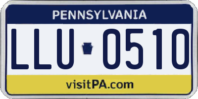 PA license plate LLU0510