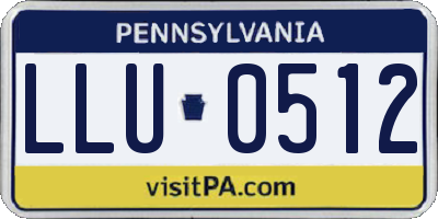PA license plate LLU0512
