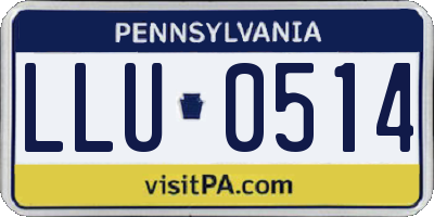 PA license plate LLU0514
