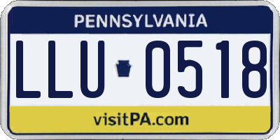 PA license plate LLU0518