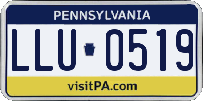 PA license plate LLU0519