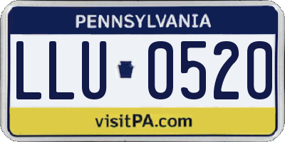 PA license plate LLU0520
