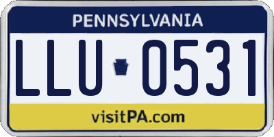 PA license plate LLU0531
