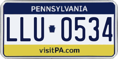 PA license plate LLU0534