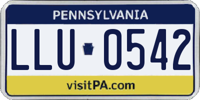 PA license plate LLU0542