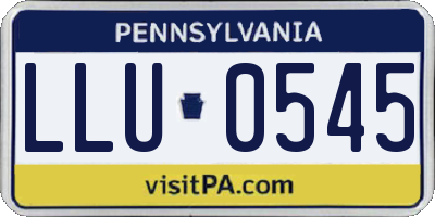 PA license plate LLU0545