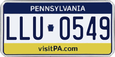 PA license plate LLU0549