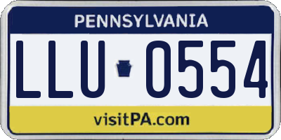 PA license plate LLU0554