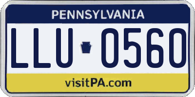 PA license plate LLU0560