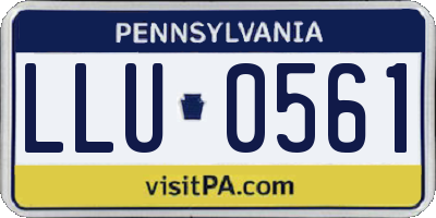 PA license plate LLU0561