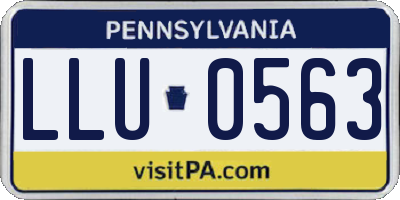 PA license plate LLU0563