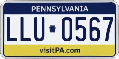 PA license plate LLU0567