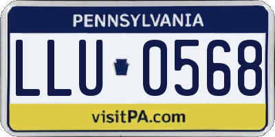 PA license plate LLU0568
