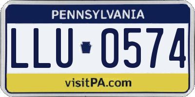 PA license plate LLU0574