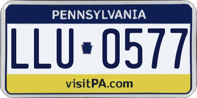 PA license plate LLU0577