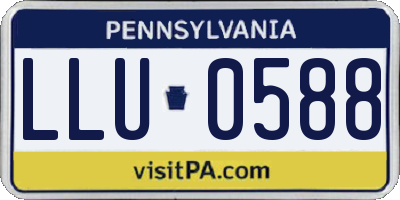 PA license plate LLU0588