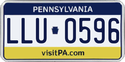 PA license plate LLU0596
