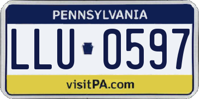 PA license plate LLU0597