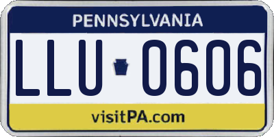 PA license plate LLU0606