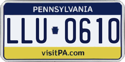 PA license plate LLU0610
