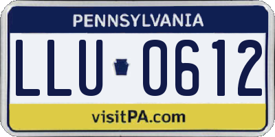 PA license plate LLU0612