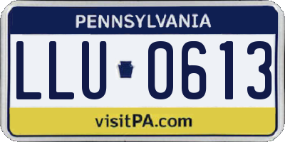 PA license plate LLU0613