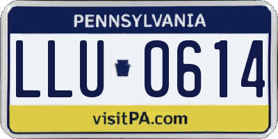 PA license plate LLU0614