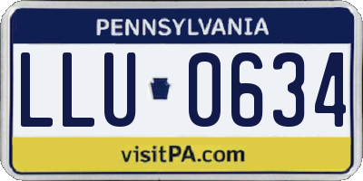 PA license plate LLU0634