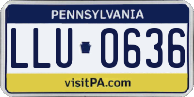 PA license plate LLU0636