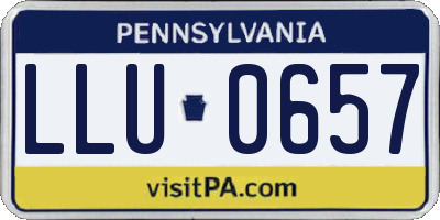 PA license plate LLU0657