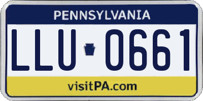 PA license plate LLU0661