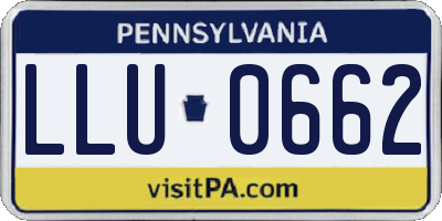 PA license plate LLU0662