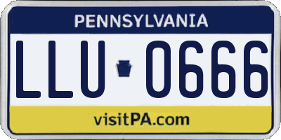 PA license plate LLU0666