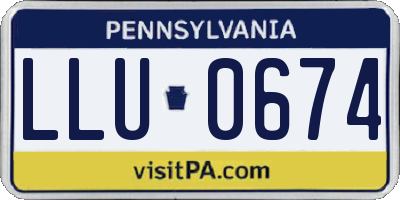 PA license plate LLU0674