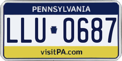 PA license plate LLU0687
