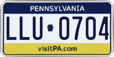 PA license plate LLU0704