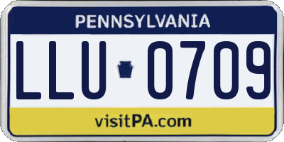 PA license plate LLU0709