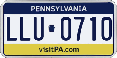 PA license plate LLU0710